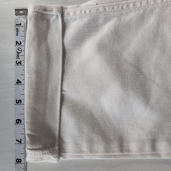 Levi's Womens Capri Jeans White Denim High Rise Pockets Cuffed Stretch Size 8 - Picture 15 of 16